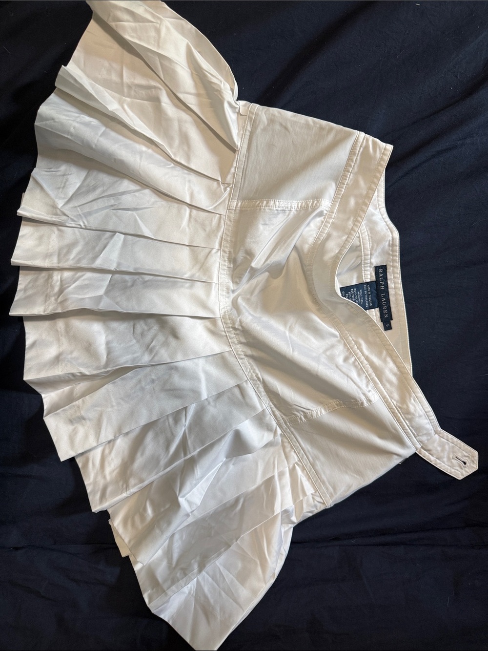 Ralph Lauren White Pleated Skort